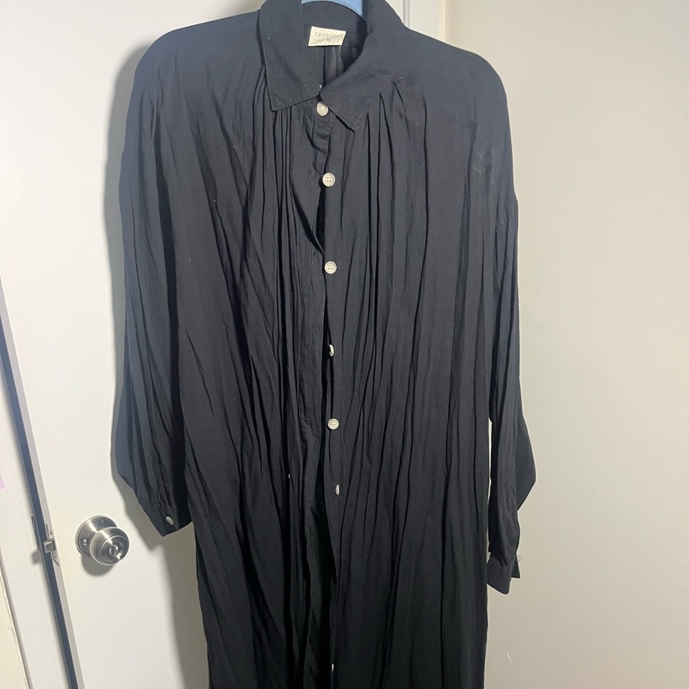 Curator SF Black Button-Up Dress
